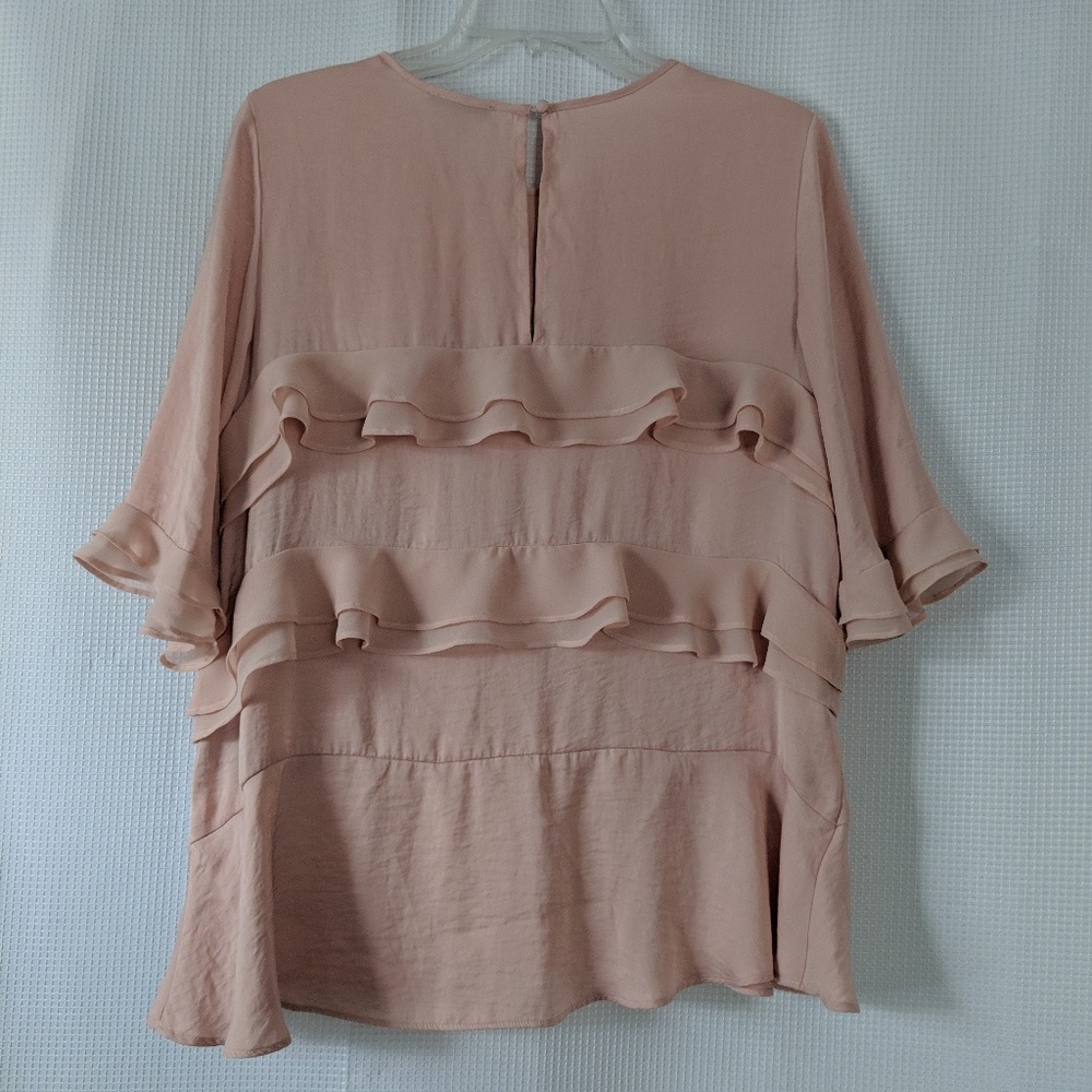 Who What Wear Light Pink Ruffle Top - Picture 6 of 6